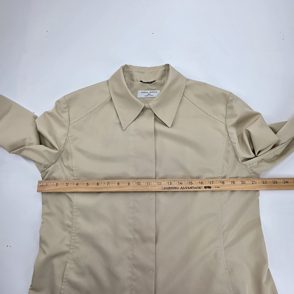 Quiet Luxury Cinzia Rocca Coat Women’s Medium Beige Made in Italy Classic - Picture 10 of 13